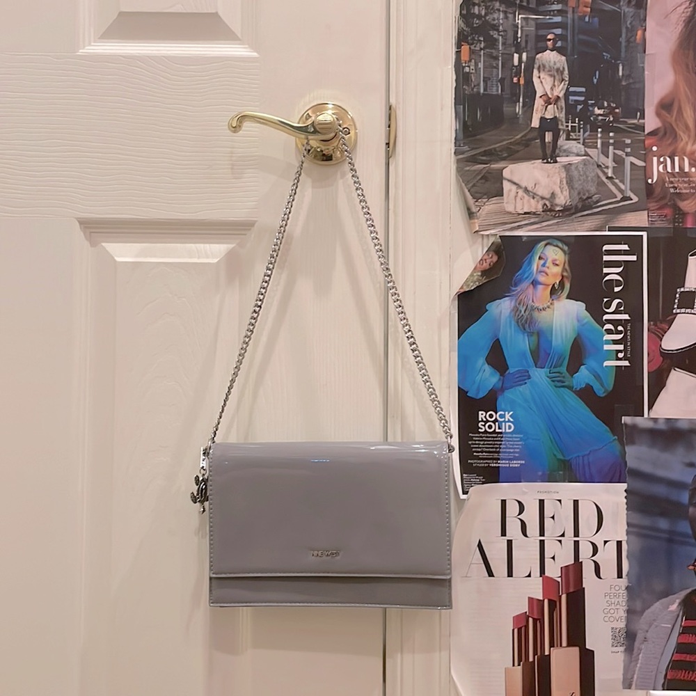 Glossy Nine West shoulder purse